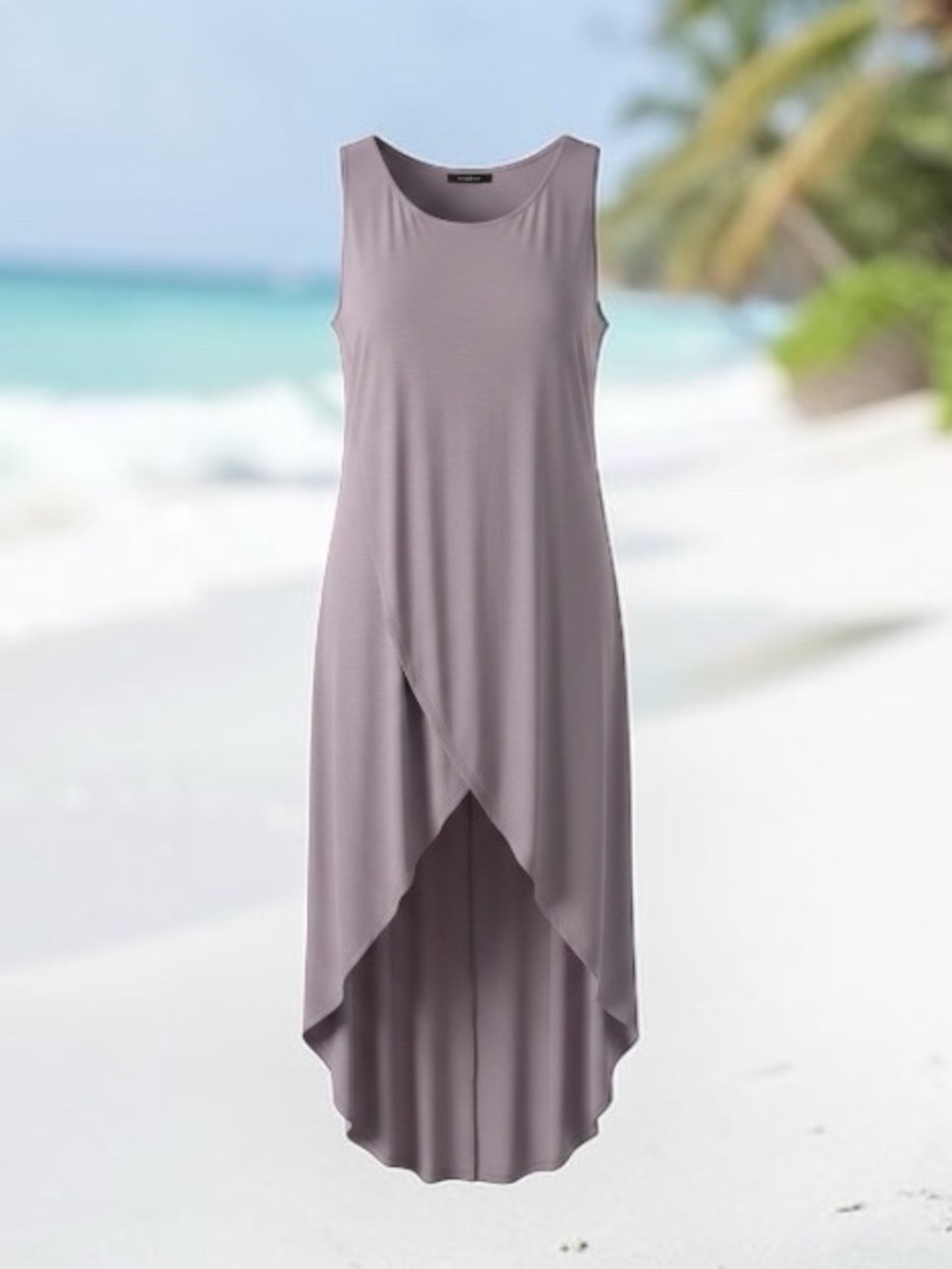 G by Giuliana Sleeveless Lilac Cross-Front Midi Dress